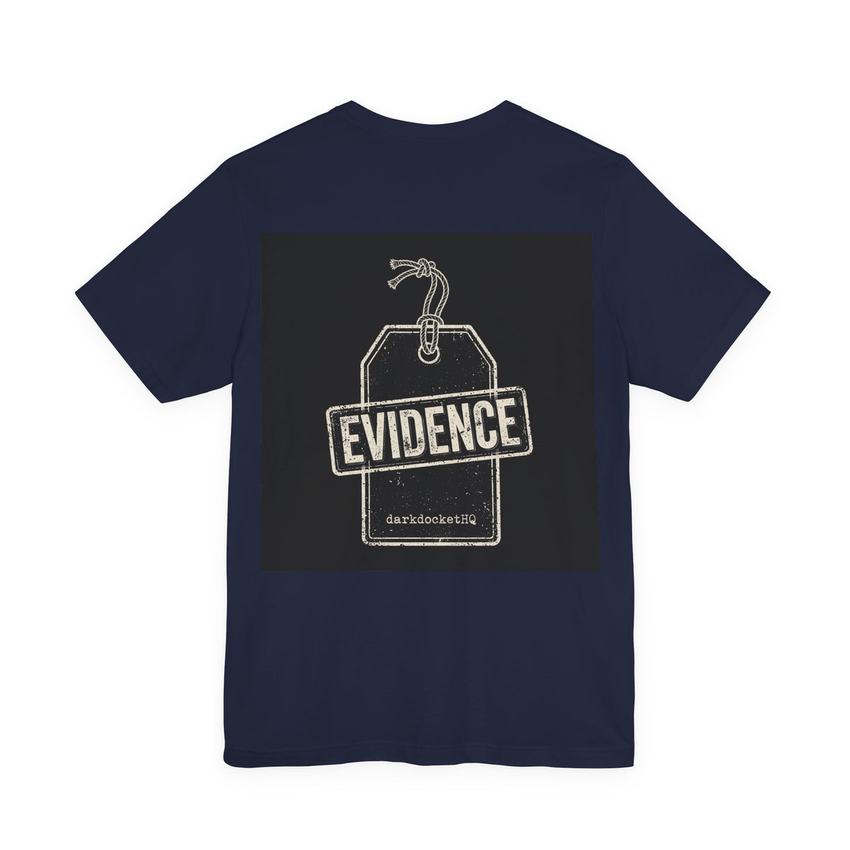 Dark Docket — Evidence Tag Back Print Tee