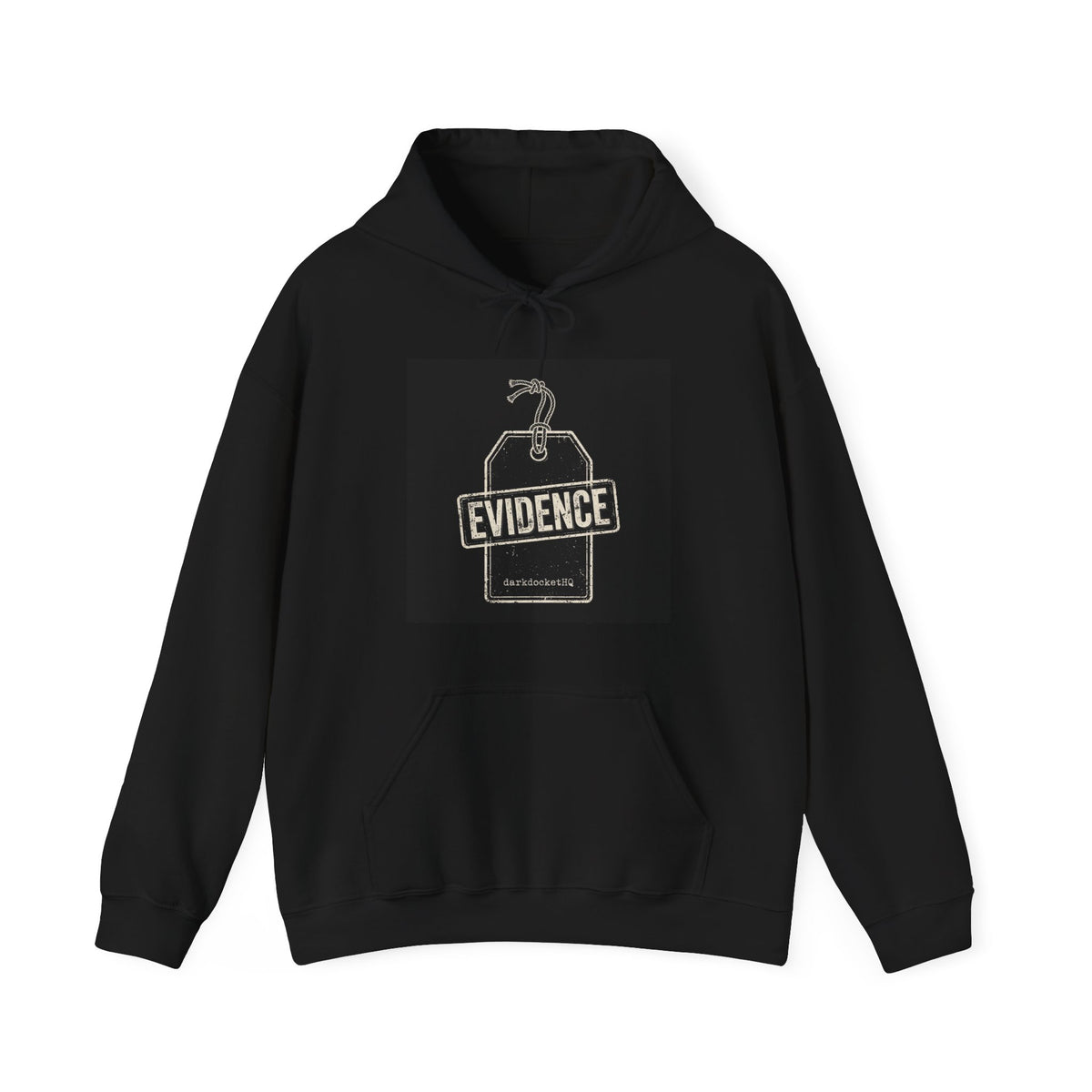 Dark Docket — Evidence Tag Hoodie