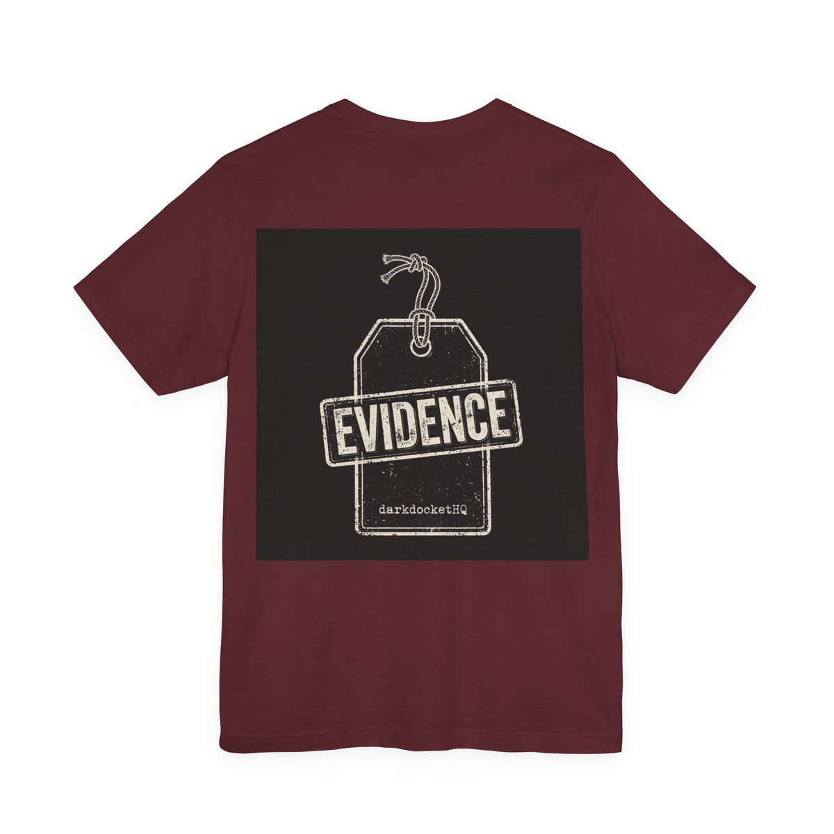 Dark Docket — Evidence Tag Back Print Tee